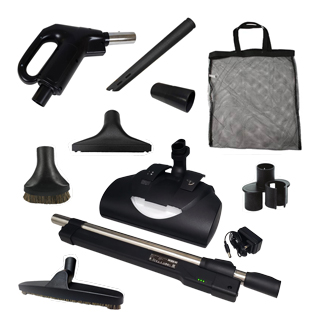 Universal  Retractable Hose Accessory Kit with Premium Cordless Powerhead for VACUFLO