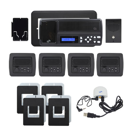 IntraSonic RETRO-MV4PACB 4-Room Vertical Intercom Kit W-Bluetooth