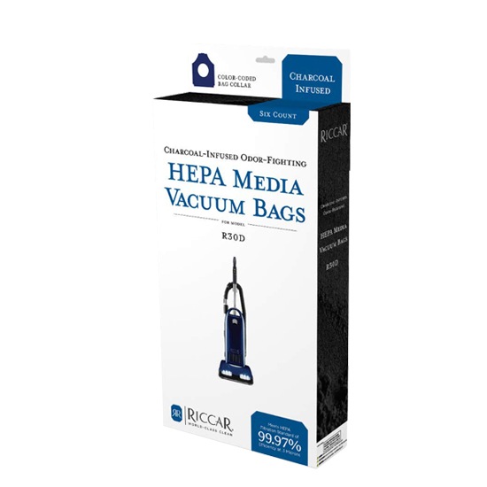 Riccar RNHC-6 HEPA Bags Charcoal Lined 6-Pack